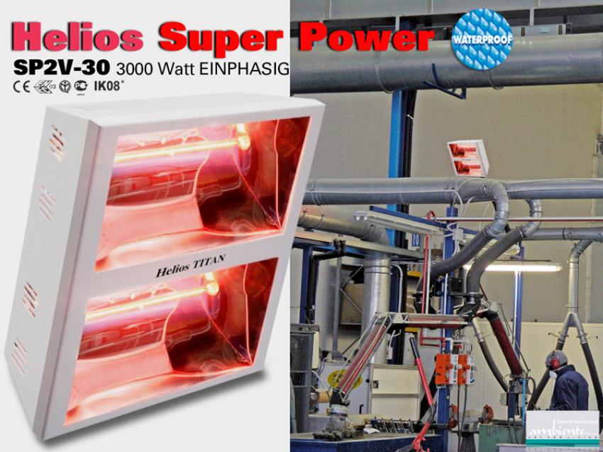 Super Power Infrarot Heizstrahler Helios Titan SP2V 3000 Watt IP25